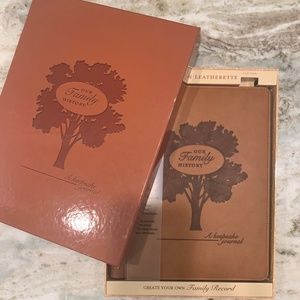 NEW Our Family History, A Keepsake Journal NIB Italian Leather
